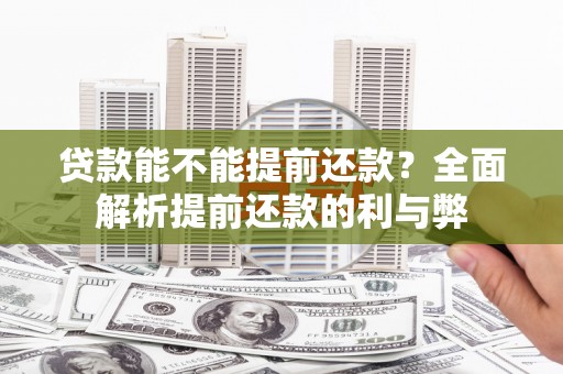 冀州贷款能不能提前还款？全面解析提前还款的利与弊