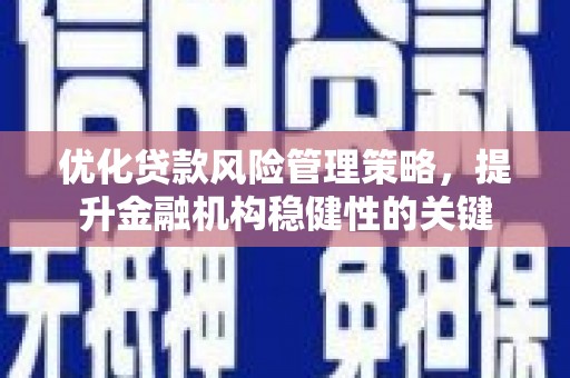 冀州优化贷款风险管理策略，提升金融机构稳健性的关键