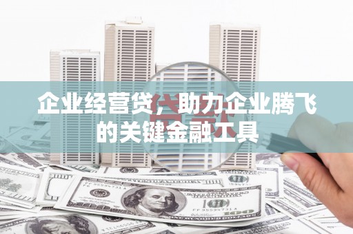 冀州企业经营贷，助力企业腾飞的关键金融工具