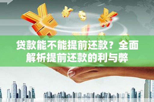 冀州贷款能不能提前还款？全面解析提前还款的利与弊
