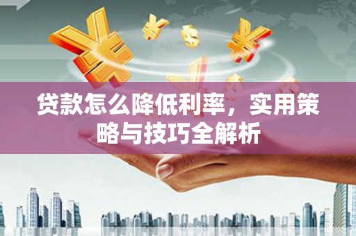 冀州贷款怎么降低利率，实用策略与技巧全解析