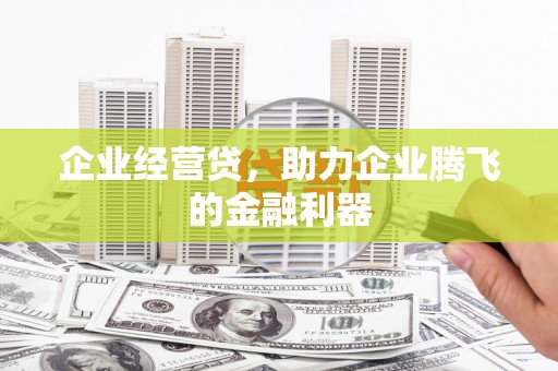 冀州企业经营贷，助力企业腾飞的金融利器