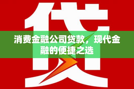 冀州消费金融公司贷款，现代金融的便捷之选