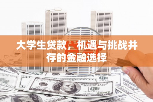 冀州大学生贷款，机遇与挑战并存的金融选择