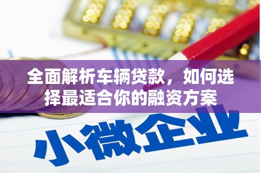 冀州全面解析车辆贷款，如何选择最适合你的融资方案