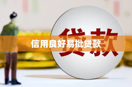 冀州信用良好易批贷款