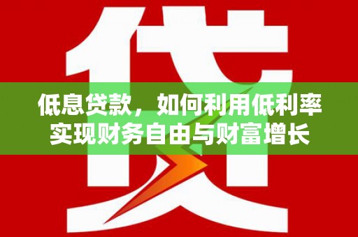 冀州低息贷款，如何利用低利率实现财务自由与财富增长